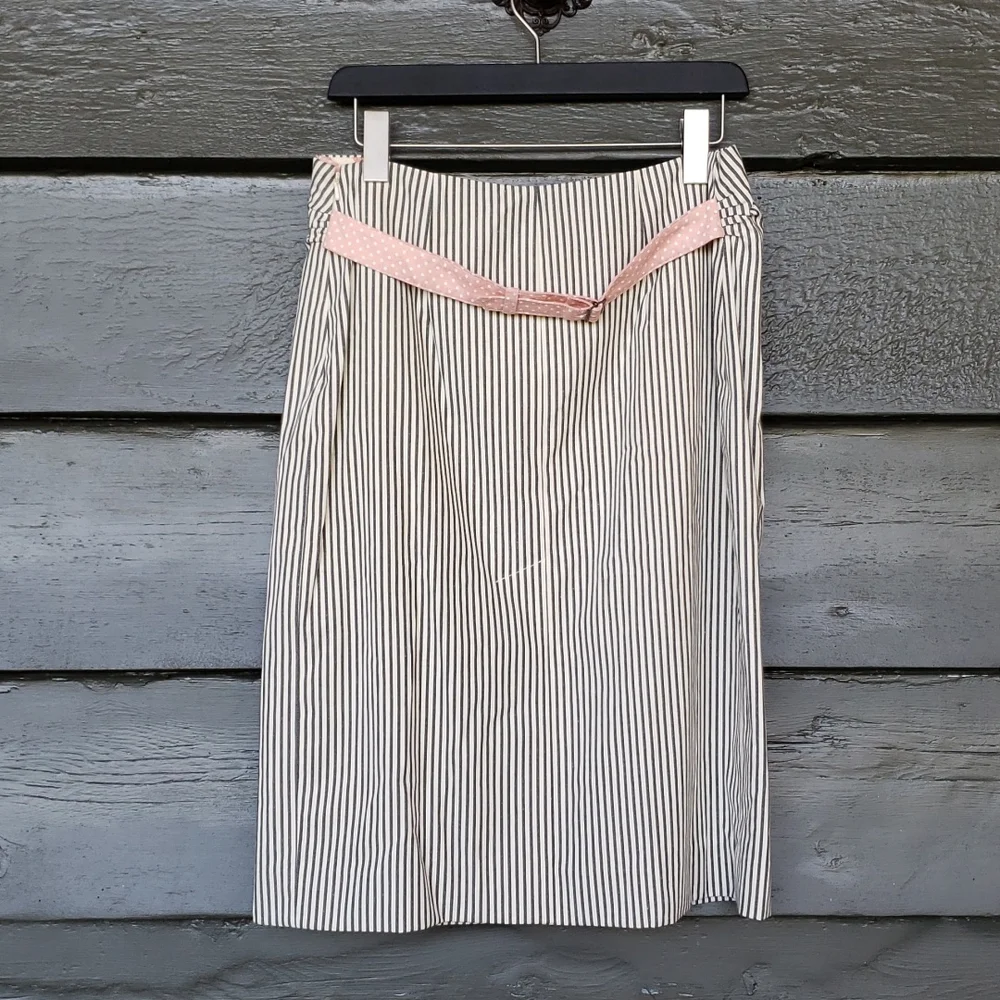 ETCETERA Railroad Hickory Striped Pencil Skirt sz 10 Women's Business Casual - Picture 3 of 5